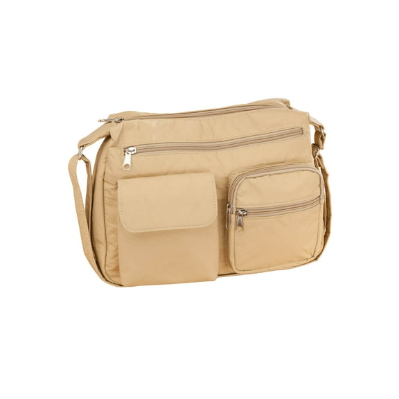 Machine Washable Shoulder Handbag with Multiple Storage Pockets