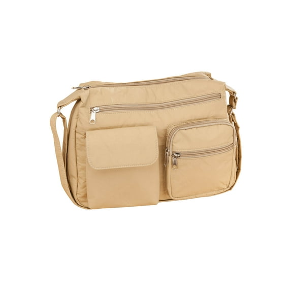 Machine Washable Shoulder Handbag with Multiple Storage Pockets