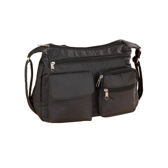 Machine Washable Shoulder Handbag with Multiple Storage Pockets