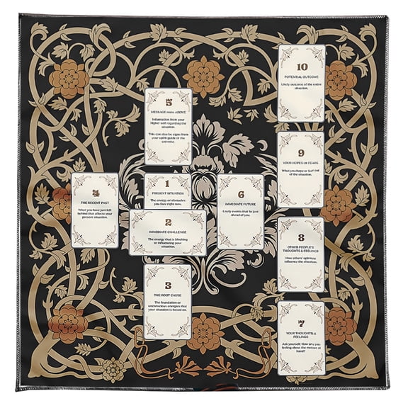 Machine Washable Tarots Altar Cloth Compacts Folded Practice Tablecloth for Tarots Reading