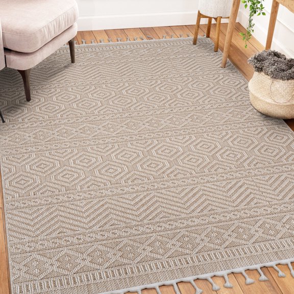 Machine-Woven Loop Pile | Enhances the Look of Living, Dining and Bedroom | Stain-Resistant and Non-Shedding