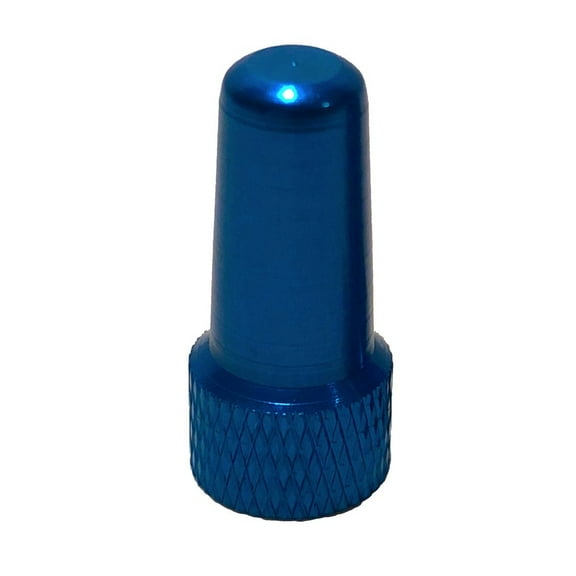 Machined Aluminum Blue Presta Valve Cap Dust Cover for Bicycle wheels and tubes