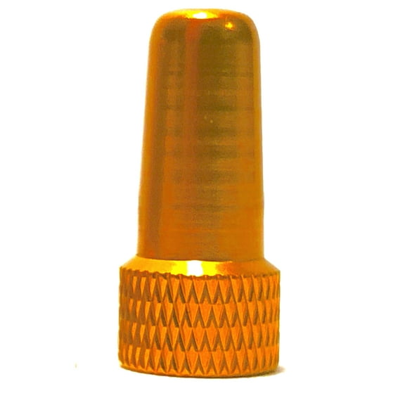 Machined Aluminum Gold Presta Valve Cap Dust Cover for Bicycle wheels and tubes