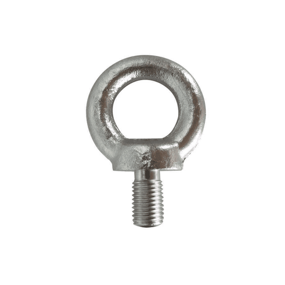 Machinery Eye Bolt With Shoulder, M8-1.25, 13 mm Shank, 20 mm ID, Steel, Zinc Plated, 3 PK