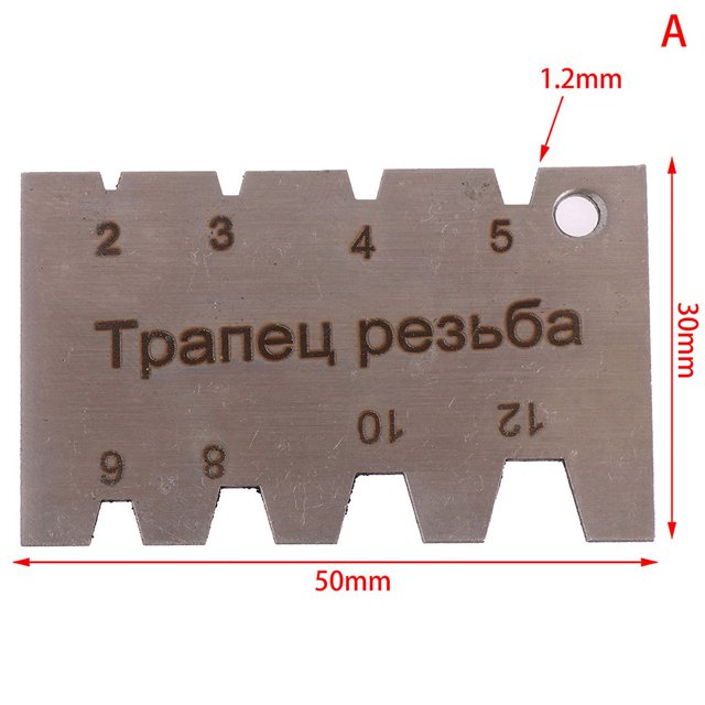 Machining Threads Screw Cutting Gauge Stainless Steel Angle Arc Model
