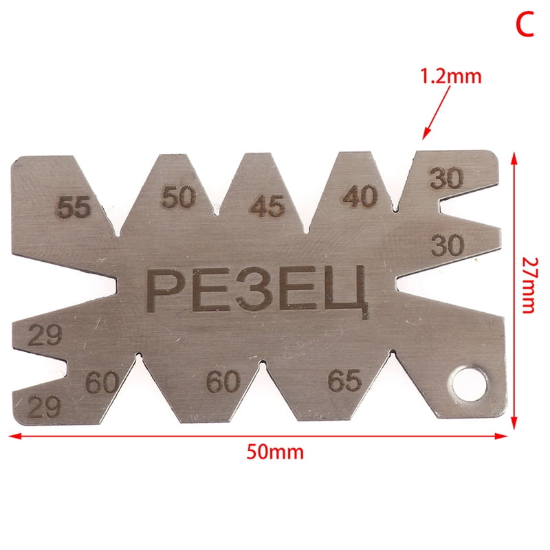 Machining Threads Screw Cutting Gauge Stainless Steel Angle Arc Model
