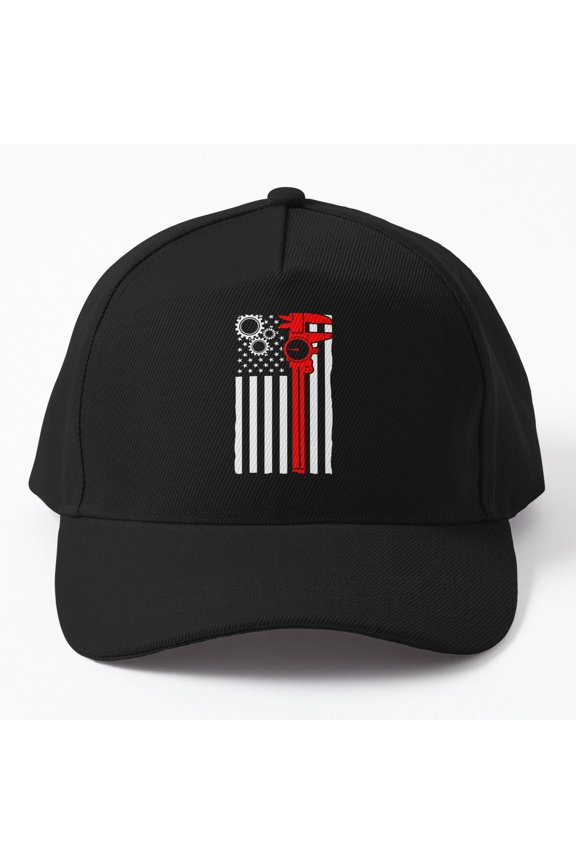 Machinist Flag Tools Baseball Cap, CNC Machine Operator Trade Graphic Design, Classic Hat