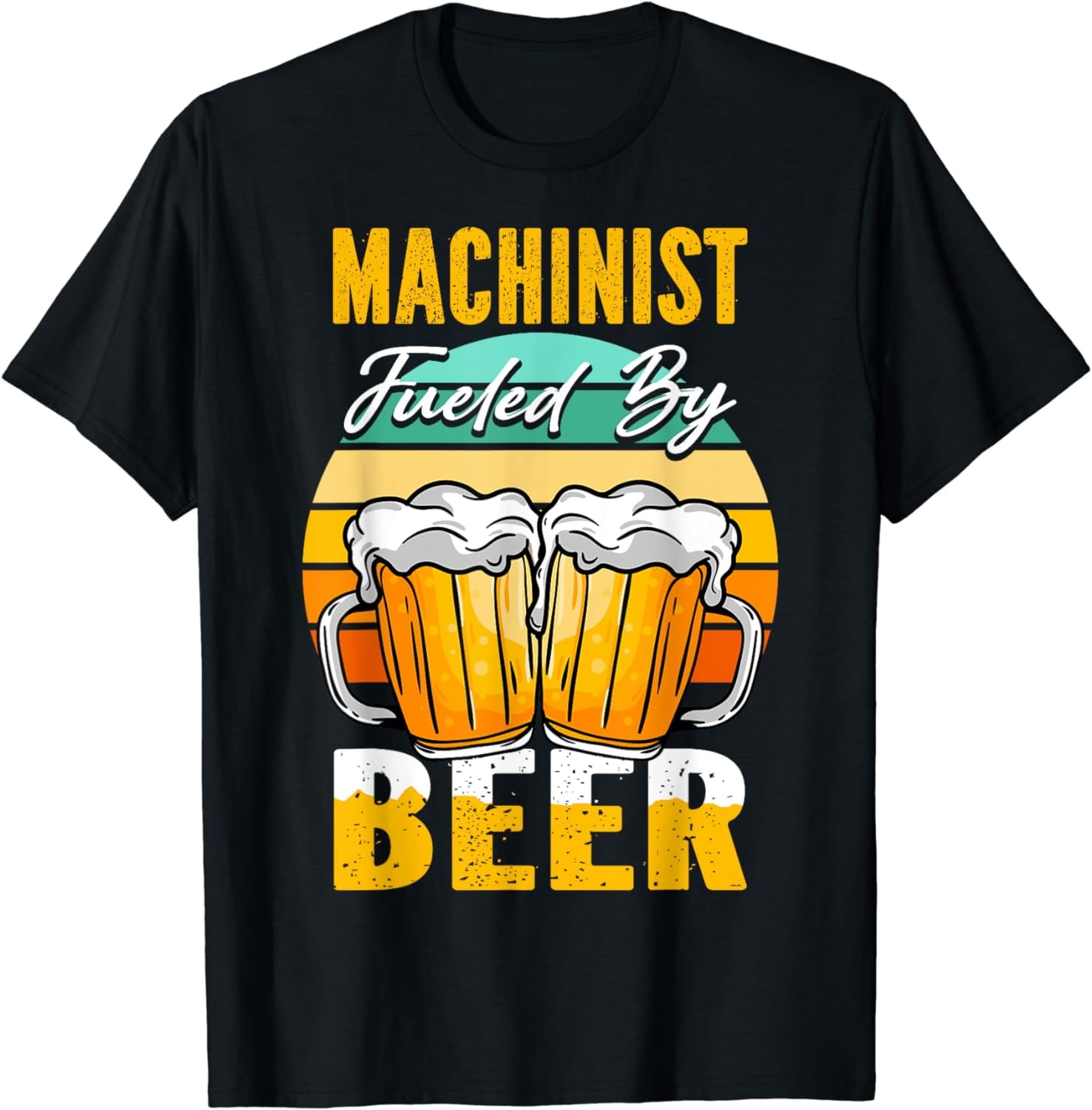 Machinist Fueled By Beer Funny Beer Lover Machinist Gift TShirt
