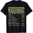 thumbnail image 1 of Machinist Hourly Rate Tradesperson Machine Tools Top Tooling T-Shirt, 1 of 2