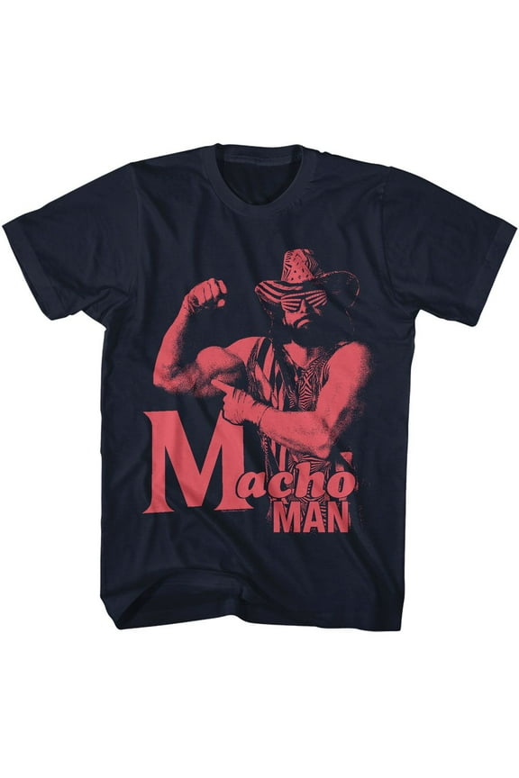 Macho Man 1C Navy T-Shirt