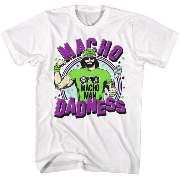 Macho Man Dadness Men's T Shirt (White, AdultS)