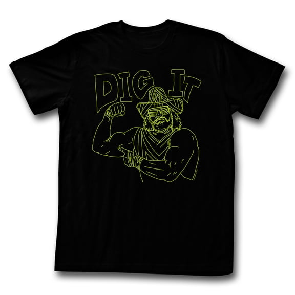 Macho Man Do It Black Adult T-Shirt