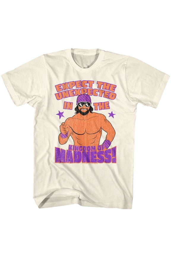 Macho Man Expect The Unexpected Natural Adult T-Shirt 4Xl
