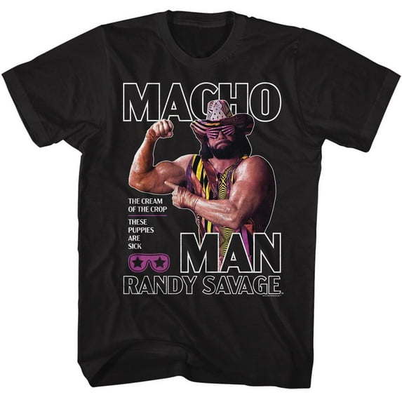 Macho Man Flex Black Adult T-Shirt 3Xl