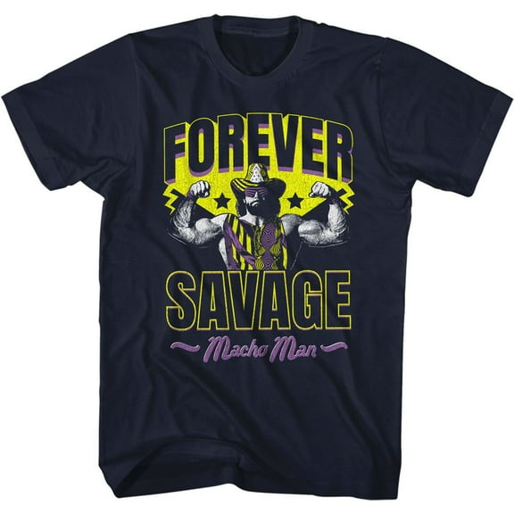 Macho Man Forever Savage Navy T-Shirt