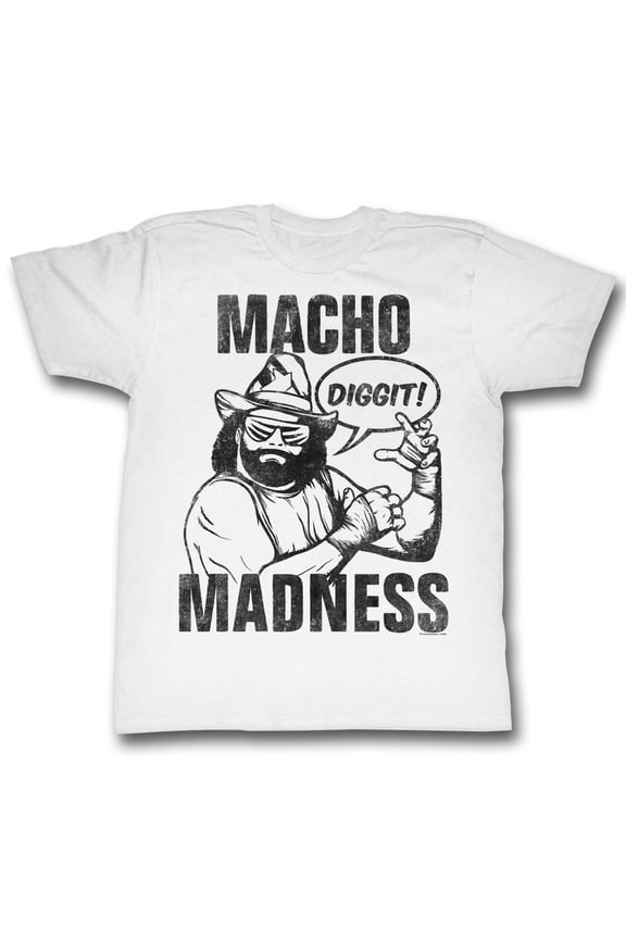 Macho Man Icons Diggit Adult Short Sleeve T Shirt