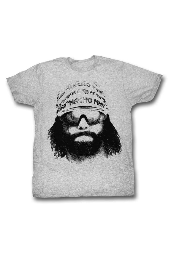 Macho Man Icons Face Adult Short Sleeve T Shirt