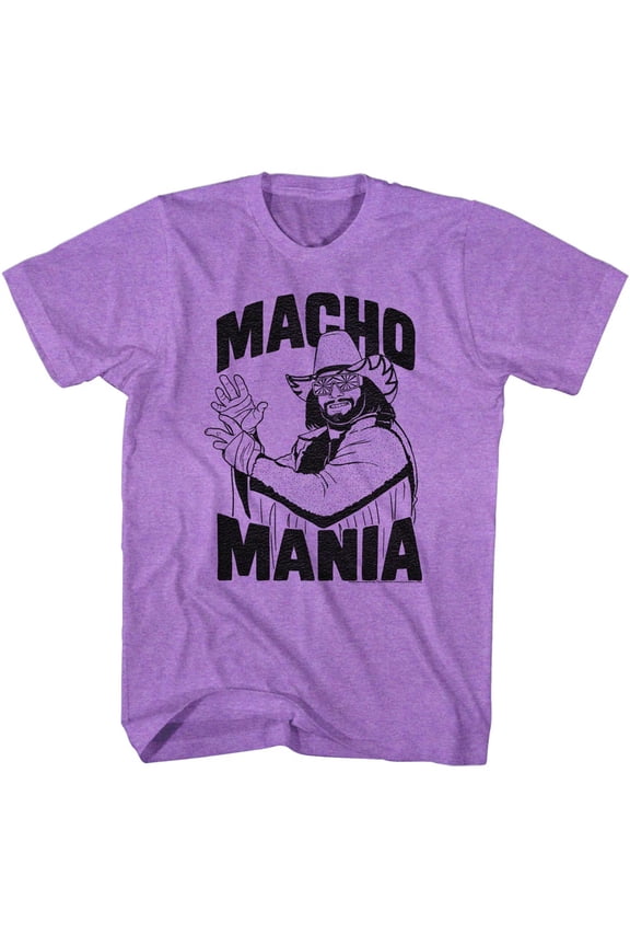 Macho Man Icons Macho Mania Adult Short Sleeve T Shirt