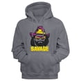 thumbnail image 1 of Macho Man Just Savage Gun Metal Heather Adult Hoodie Sweatshirt, 1 of 2