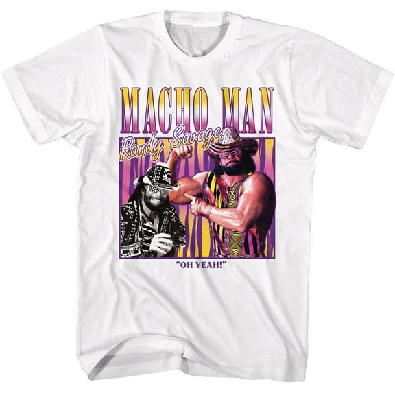 Macho Man Neon Zebra Stripes Men's T Shirt (L)