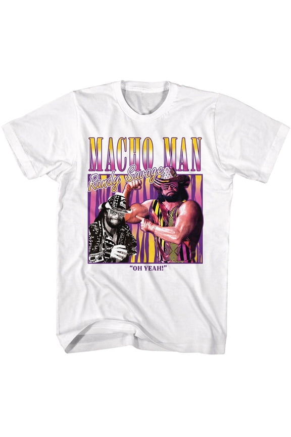 Macho Man Neon Zebra Stripes Men's T Shirt