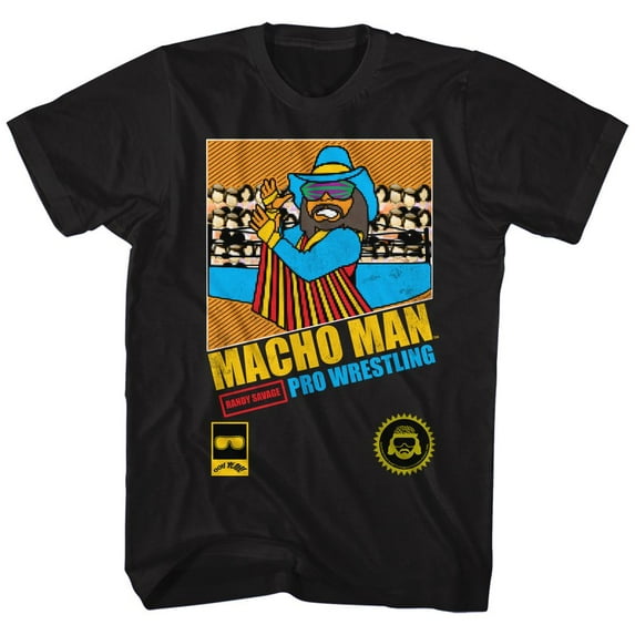 Macho Man Pro Wrestling Black Adult T-Shirt 6Xl