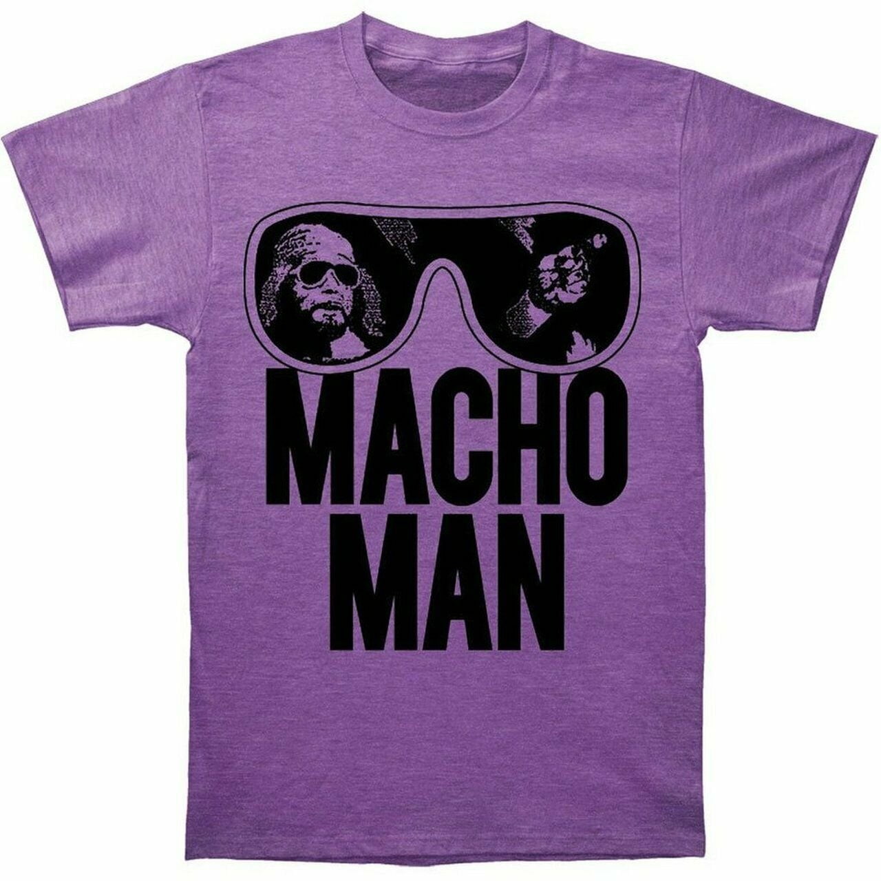 Macho Man Randy Savage Old School Purple Tshirt L
