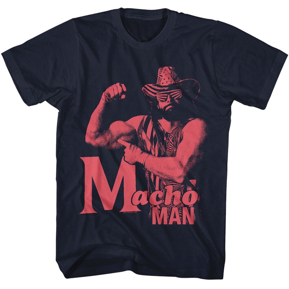 Macho Man Randy Savage Pointing Flexing Bicep Men's T Shirt WWE ...