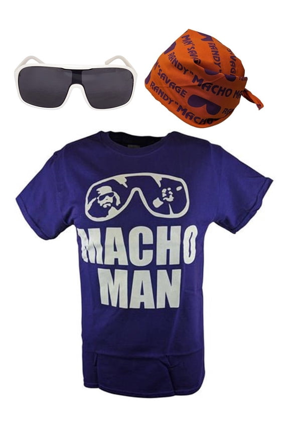 Macho Man Randy Savage Purple Orange Boys Kids Youth Costume