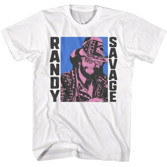 Macho Man Randy Savage White Adult T-Shirt 2Xl