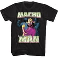 thumbnail image 1 of Macho Man Three Photos Collage Black Adult T-Shirt 2Xl, 1 of 2