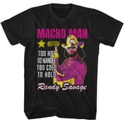 Macho Man Too Hot To Handle Black Adult T-Shirt 2Xl