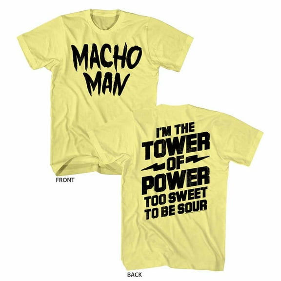Macho Man Tower Yellow Heather Adult T-Shirt