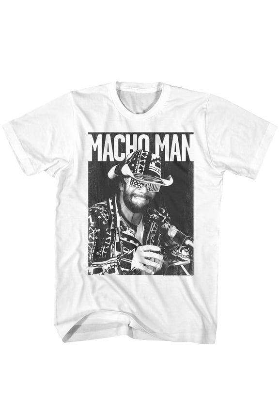 Macho Man White Adult T-Shirt
