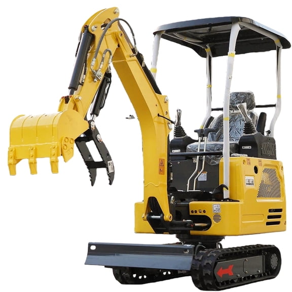 Machpro 1.8 Ton Mini Excavator with Kubota 3-Cylinder Diesel Engine, Pilot Control, Extendable Tracks, Side Swing Boom, EPA Certified, Fully Assembled