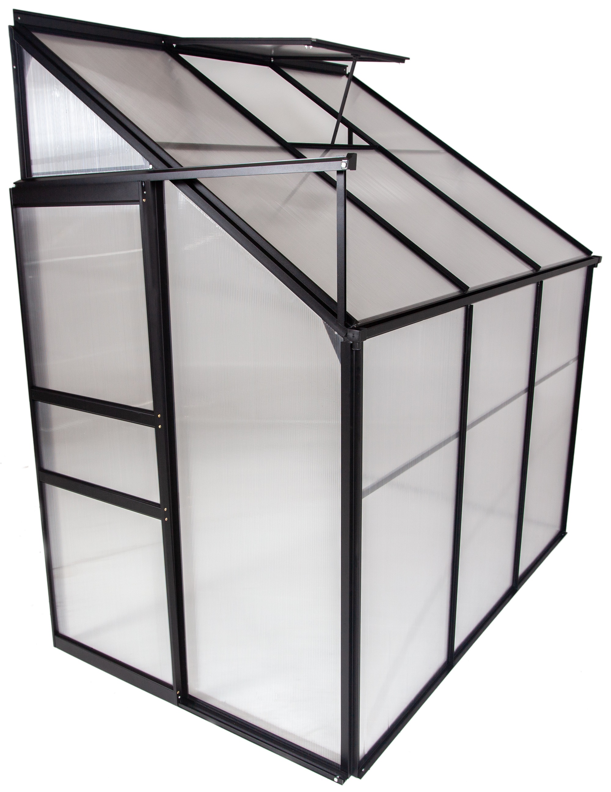 Machrus Ogrow 4 x 6 FT Lean-To-Wall Walk-In Greenhouse with Sliding Door and Adjustable Roof Vent - image 1 of 7