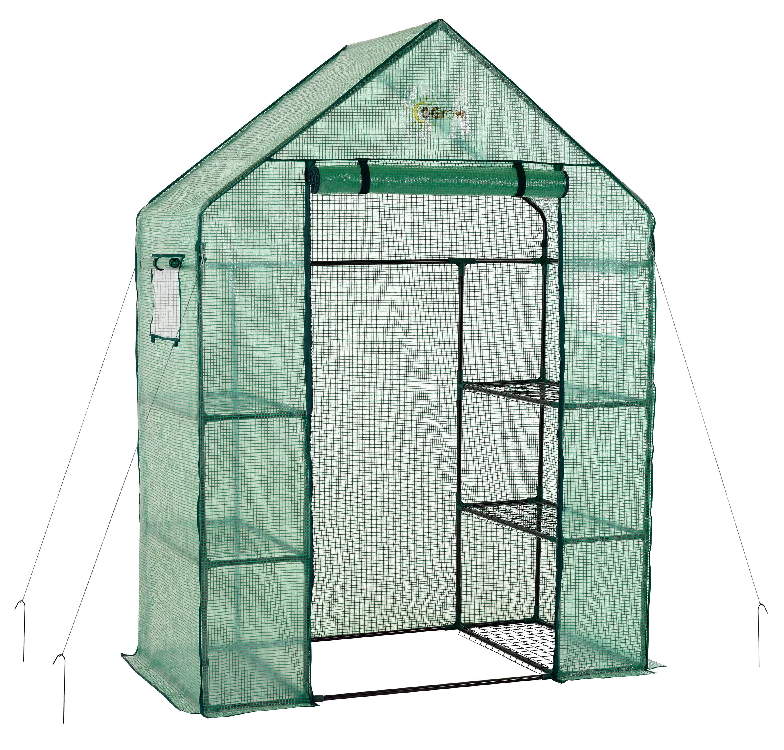 Machrus Ogrow Deluxe WALK-IN 3 Tier 6 Shelf Portable Greenhouse