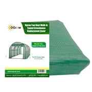 Machrus Ogrow Premium PE Greenhouse Replacement Cover for Your Outdoor Walk-in Tunnel Greenhouse - Green - Fits Frame 180"L x 72"W x 72"H