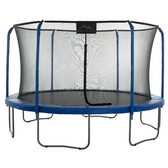 Machrus Skytric 15 ft Round Trampoline Set with Premium Top-Ring Flex Frame Safety Enclosure System