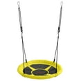 thumbnail image 1 of Machrus Swingan 37.5" Super Fun Nest Swing With Adjustable Ropes - Solid Fabric Seat Design - Yellow, 1 of 6
