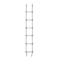 thumbnail image 1 of Machrus Swingan 6 Steps Gymnastic Climbing Rope Ladder with black rope - Fully Assembled, 1 of 6