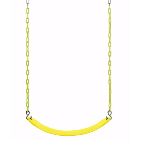 Machrus Swingan Belt Swing For All Ages - Vinyl Coated Chain - Yellow