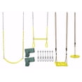 thumbnail image 1 of Machrus Swingan DIY Swing Set Kit - With Belt Swing, Trapeze Bar, Disc Swing And Standing Swing - A-Frame Brackets And All Assembly Hardware Included - Wood Beams Not Included - Yellow, 1 of 7