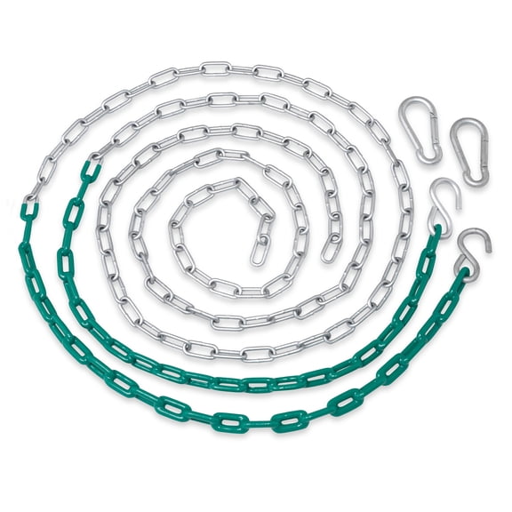 Machrus Swingan Vinyl Coated Chain - Green - Set Of 2