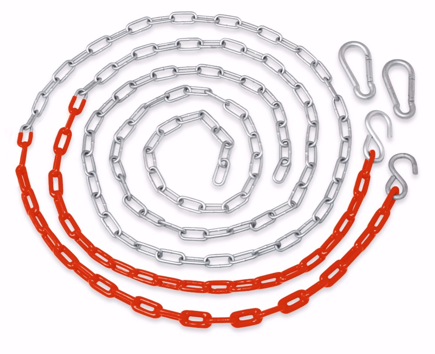 Machrus Swingan Vinyl Coated Chain - Orange - Set Of 2