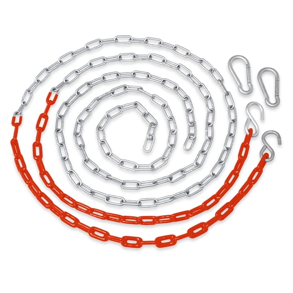 Machrus Swingan Vinyl Coated Chain - Orange - Set Of 2