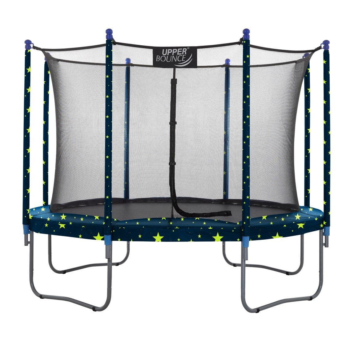 Machrus Upper Bounce 10 FT Round Trampoline Set with Safety Enclosure