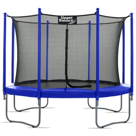 Machrus Upper Bounce 10 FT Round Trampoline Set with Safety Enclosure System – Backyard Trampoline - Outdoor Trampoline for Kids - Adults
