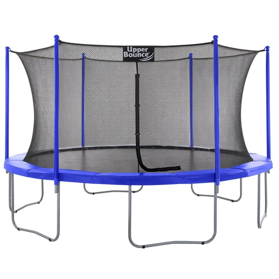 Machrus Upper Bounce 15 FT Round Trampoline Set with Safety Enclosure System – Backyard Trampoline - Outdoor Trampoline for Kids - Adults