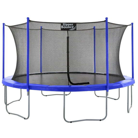 Machrus Upper Bounce 16 FT Round Trampoline Set with Safety Enclosure System – Backyard Trampoline for Kids and Adults, Indoor Trampoline for Kids, Mini Trampoline for Adults